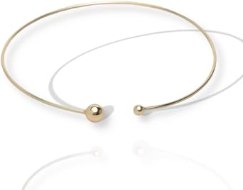 Choker Aro Liso Rígida Colar Gargantilha Ajustavel Dourado