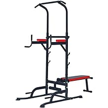MaGiLL Power Tower al Weight Station for Home Workout Dip Station Pull-Up Bar Push-Up Grips Full Body Workout Power Tower and Gym Tower Adjustable