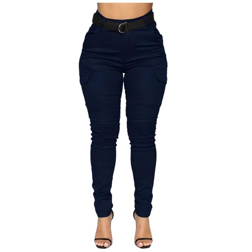 Women's High Waisted Skinny Jeans Slim Fit Casual Summer Outdoor Butt Lifting Tummy Control Stretch Denim Cargo Pants