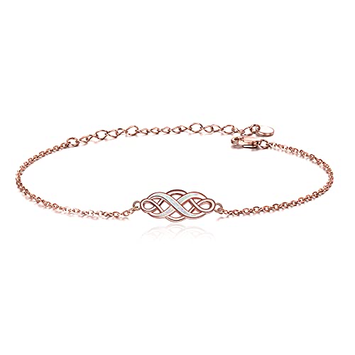 YFN Irischer Celtic Knot Armband für Frauen – 925 Sterling Silber Unendlichkeits-Liebesarmband mit Opal – 18 cm Schmuck für Damen (Rosa – Infinity Love Armband) YFN Irischer Celtic Knot Armband für Frauen – 925 Sterling Silber Unendlichkeits-Liebesarmband mit Opal – 18 cm Schmuck für Damen (Rosa – Infinity Love Armband)
