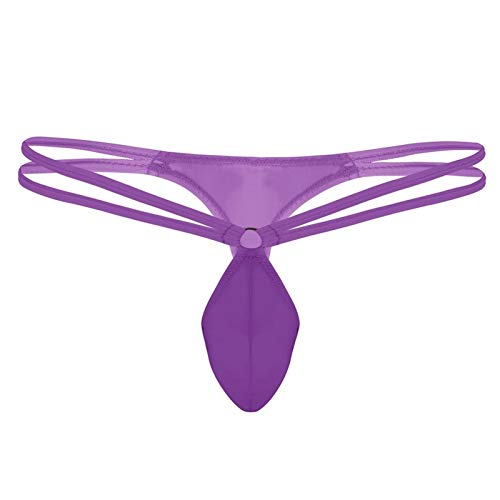 Lyb-s. Herren G-String Thang Mini Bikini-Slip-Unterwäsche Mini-Thongs-Höschen (Color : Purple, Size : M) Cover