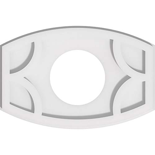 Image of Ekena Millwork CMP14X9KY-05000 Kailey Architectural Grade PVC Contemporary Urethane Ceiling Medallions 14 inchW x 9 3 /8 inchH x 5 inchID x 7 1 /2 inchC x 1 inchP