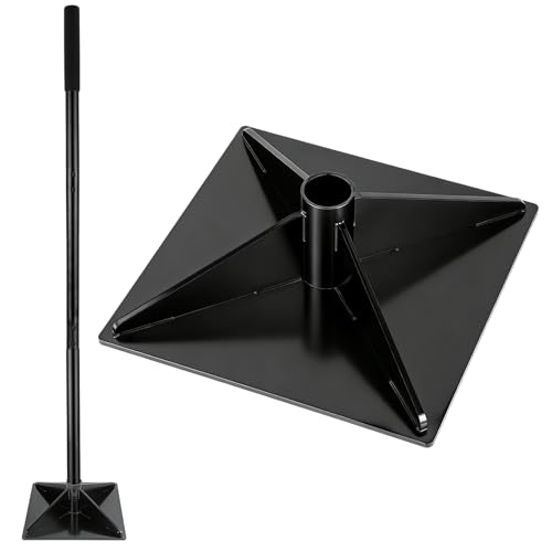 Upgraded Heavy-Duty Steel Tamper, 10'x10' Effortless Ergonomic Soil Tamper Tool with 48' Durable Handle, Garden Landscaping Hand Tools for Ground & Gravel Leveling Dirt Compactor