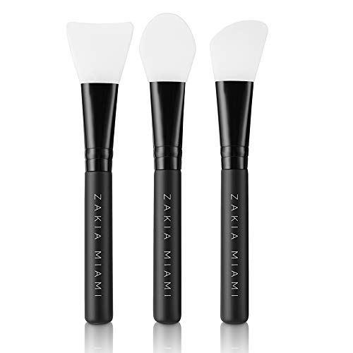 ZMCARE Face Mask Brush Set - 3-Pack Facial Mask Applicator Kit - Hairless Soft Silicone Applicators for Clay Mask, Body Lotion And Body Butter Application - Beauty Mask Applying Tools Set