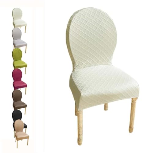 Juego de 6 fundas elásticas ovaladas para sillas de comedor, ajuste personalizado para sillas grandes y pequeñas, fundas protectoras para comedor para un mejor estilo y durabilidad