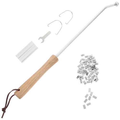 Gogogmee 1Set BBQ Branding Iron Meat Branding Tool Kit with Letters for Grilling for Personalizing Steaks and Burgers at Parties Special Events Random Color