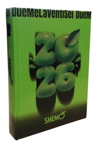 PRESTIGE & DELUXE Kalender kompatibel mit Smemoranda Brat Green Special Edition 16 Monate 2025-2026 F.to Standard 13 x 17 cm + Schlüsselanhänger Pfeife und Stift mehrfarbig