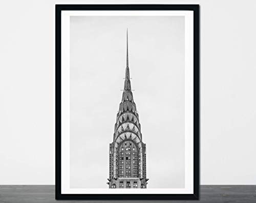 New York Print, Top of the Chrysler Building, Architectural Photography, Black and White, New York City Art, NY Print, Manhattan, Wall Art