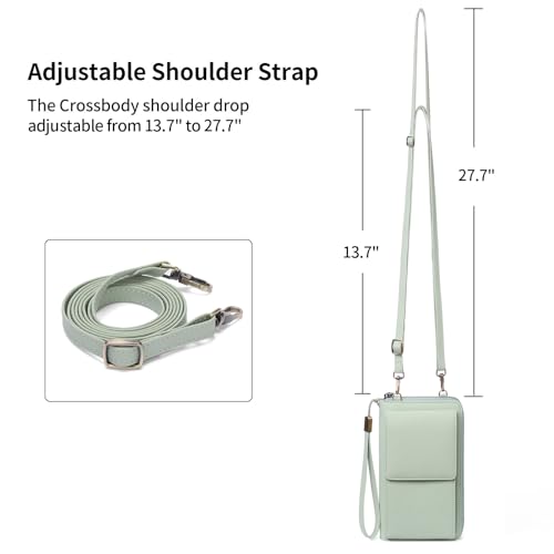 Image of SENDEFN Small Crossbody Cell Phone Purse for Women Leather Cellphone Bags Wallet Purses with Multi Card Slots