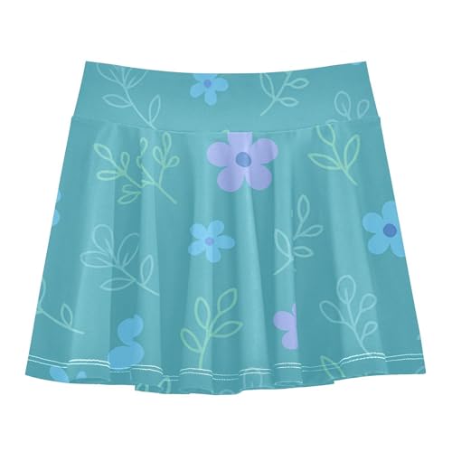 Tennis Skirt for Girls with Shorts Flowy Running Skirt for Little Girl Pleated Skirt Kids with Pockets