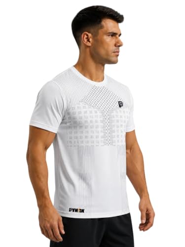 Image of Men's Active Wear T-Shirt | 100% Polyester | Regular Fit | Round Neck | Half Sleeve | Solid Sports & Gym T-Shirt for Running, Workout, Casual