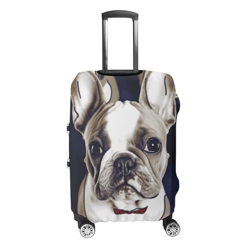 Cute French Bulldog Printed Luggage Cover Protector, Fits 18-32 Inch Luggage4