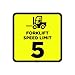 Forklift Speed Limit - Adhesive Laminated Floor Sign by Graphical Warehouse - Safety and Security Signage, Visual Communication Tool - 12