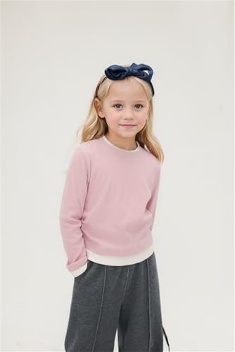 Girls Long Sleeve Shirts Casual Soft Crewneck Long-Sleeve T-Shirts4