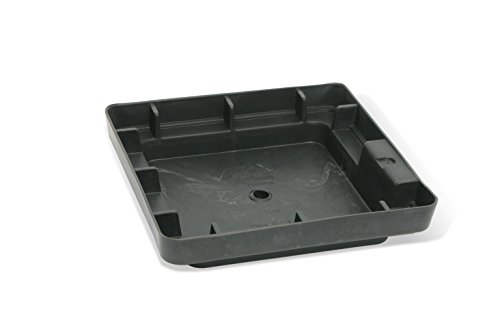 Algreen Valencia Square Planter, 13-Inch Width X 28-Inch Height, With Plant Shelf Insert, Chocolate Marble #TOP2