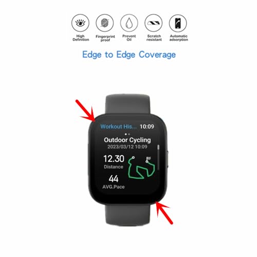 Compatible for Amazfit Bip 5 Screen Protector, HD Full Coverage TPU Protective Film Compatible for Bip 5 Smartwatch (6PCS)
