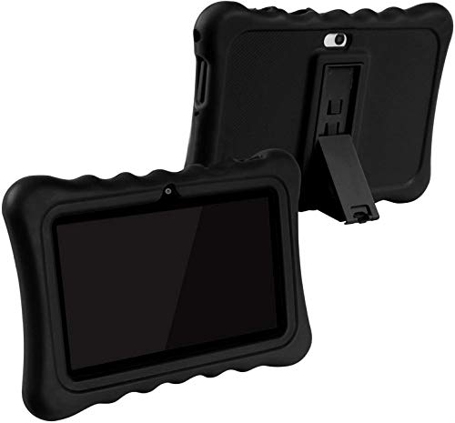 AKNICI 7 Inch Silicone Case for Haehne 7 Inch Tablet/ZONKO 7/G-Anica 7/IRULU 7/ANTEMPER 7/MEIZE 7/Dragon Touch Y88X Pro/Pritom 7/Veidoo 7/Foren-Tek 7/Hoozo 7/LAMZIEN 7 Inch Kids Tablet - Black