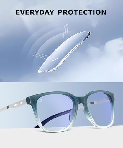 Image of ANYLUV Blue Light Glasses for Men, Lightweight Computer Gaming Glasses, Stylish Anti Eyestrain Blue Light Blocking Men