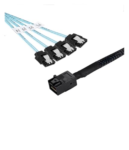 Cable Adaptador SFF-8643 a SATA 0.75m miniatura 5