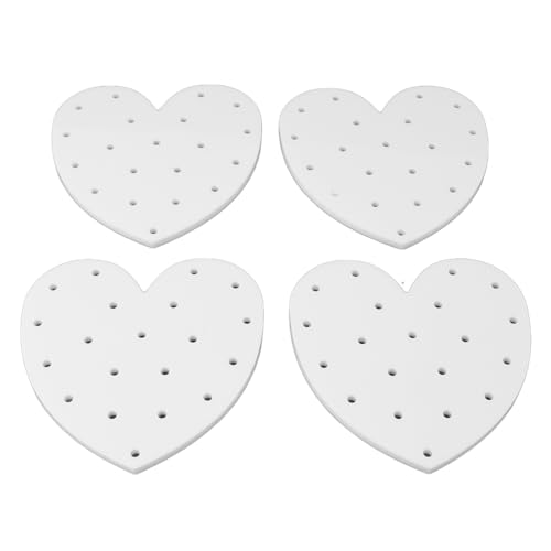 Nurnesy 4 White Rustic Acrylic Cake Stand, 20 Holes Heart Shape Lollipop Display Holder for Wedding Birthday Party Supplies, Lollipop Display for All Events and Occasions