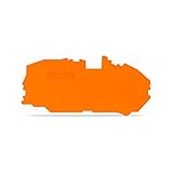 1 mm dick 10 Stück Wago Abschluss-Zwischenplatte orange für Verteiler-Einspeiseklemme bis 16 qmm