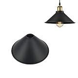 STGLIGHTING 10.2'' Industrial Vintage Metal Bulb Guard Iron Cone Hanging Ceiling Pendant Light Holde