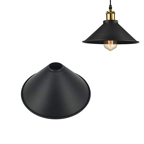 Stglighting 10.2'' Industrial Vintage Metal Bulb Guard Iron Cone Hanging Ceiling Pendant Light Holder Decorative Lamp Shade (Decorative Ring Not Included) #TOP5