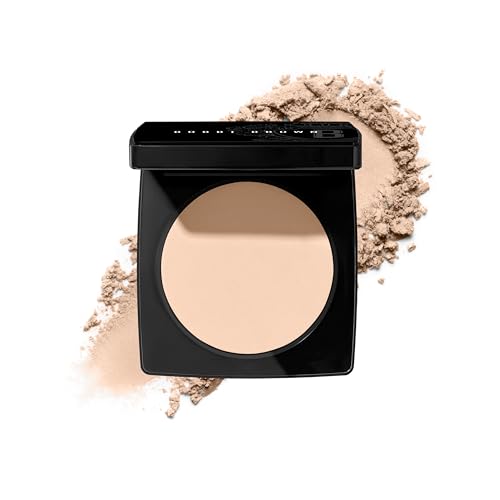 Bobbi Brown Sheer Finish Pressed Powder | Oil-Absorbing, Mattifying Setting Powder for All-Day Shine Control | Includes Puff, 0.32 Ounce, Soft Porcelain​