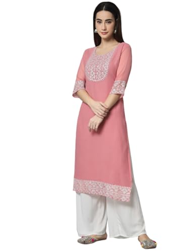 Kurta Georgette Chikankari brodé main Vairagee pour femme élégante