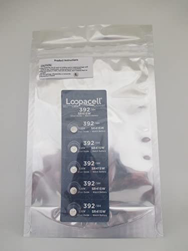 LOOPACELL 100 Pilas Reloj 392 1.55V Óxido de Plata miniatura 1