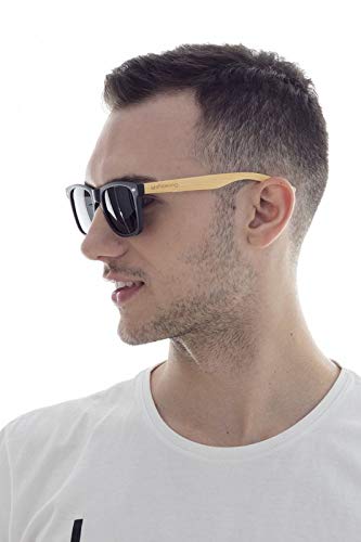 Óculos de Sol de Acetato com Bambu Maranzano New