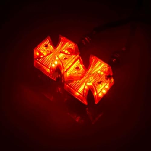 Clignotants LED moto avec motif croix de Malte pour customisation chopper et racer - 6