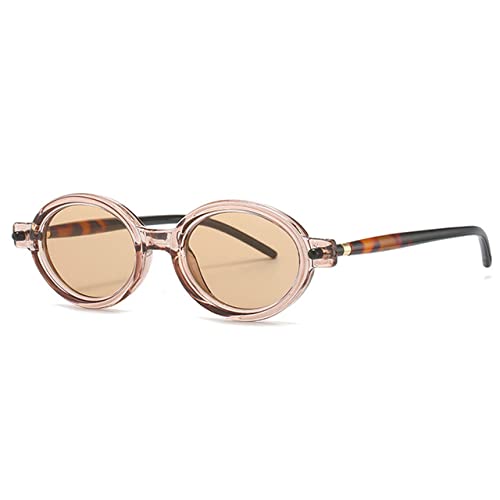 Lunettes de soleil ovales vintage 2025 nuances gris clair protection UV400 rivets hommes femmes
