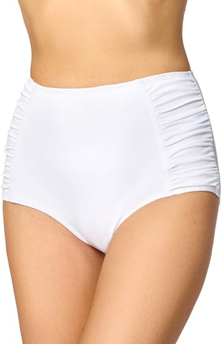 Merry Style Bragas de Bikini Parte de Abajo Bañador Corte Alto Mujer MS10 119 (Blanco(0016), 42)