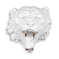 EdirFtra Estatua Sentada Del León Dorado, Escultura Del León De Resina, Estatua De Animales De Colección, Artesanía De Escritorio