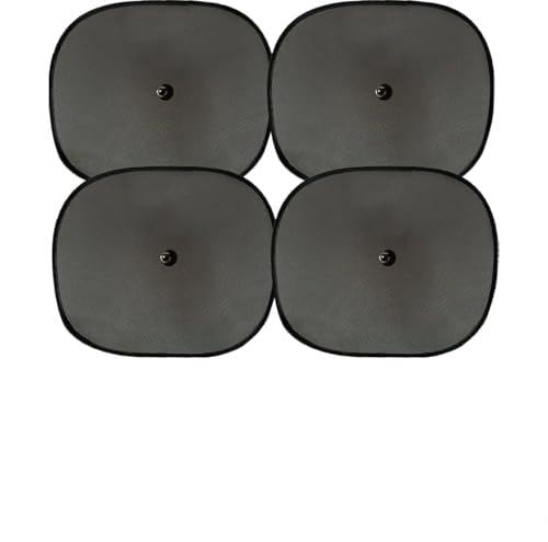 Image of Car Universal Side Window Black Sunshade Compatible for Honda Amaze, Heat /UV Rays Protection Curtain Universal Set of 4pcs