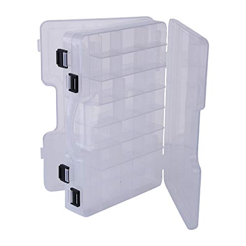 Goture Double Sided Fishing Box Large Trays Double Sided Fishing Plastic Tackle Storage