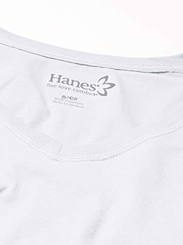 Hanes Women's V-Neck Long Sleeve Tee, White, Large