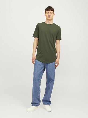 JACK & JONES Herren JJENOA Tee SS Crew Neck 5PK MP T-Shirt, Detail:2 White-1 Black-1 Navy-1Forest, S – Ansicht 4