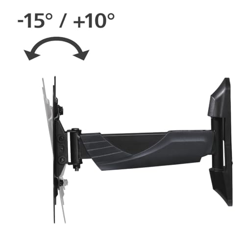 Hama TV Wandhalterung schwenkbar, neigbar (TV Wandhalterung 19-50 Zoll, VESA 75x75 bis VESA 200x200, bis 35kg, 2 Gelenke, mit Fischer-Dübeln) schwarz – Bild 8