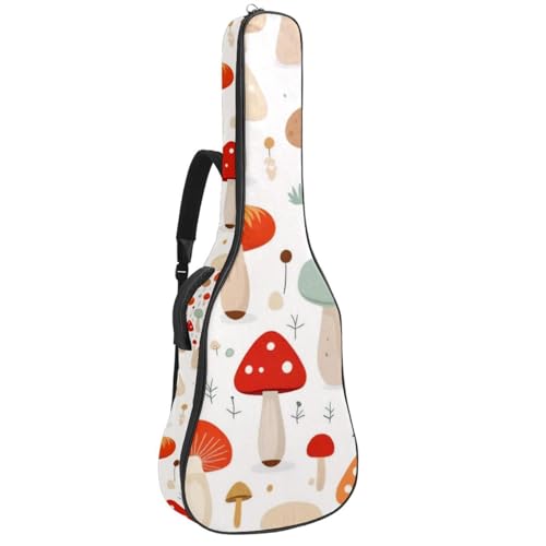 Sac pour guitare à motif champignons colorés pour transporter votre guitare acoustique