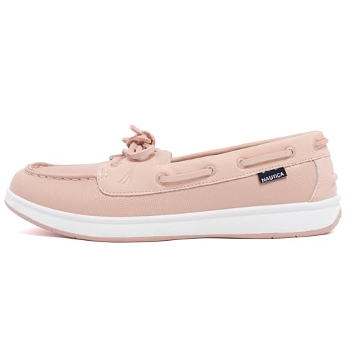 Image of Nautica Women's Casual Boat Shoes, Moc-Toe Loafers with Cushioned Insole, Deck Fashion Sneaker