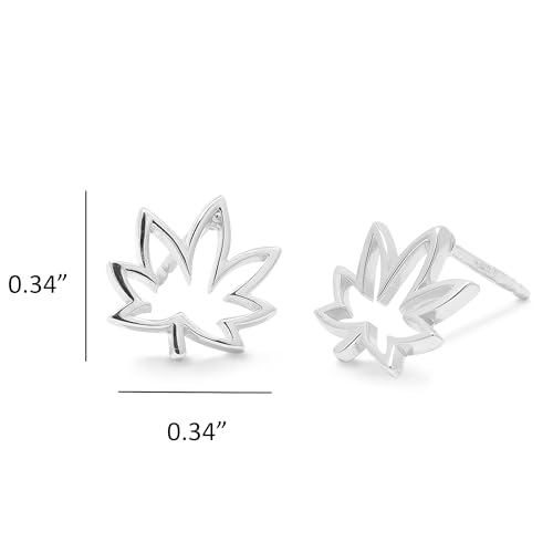 Boma Jewelry Sterling Silver Open Maple Leaf Stud Earrings4