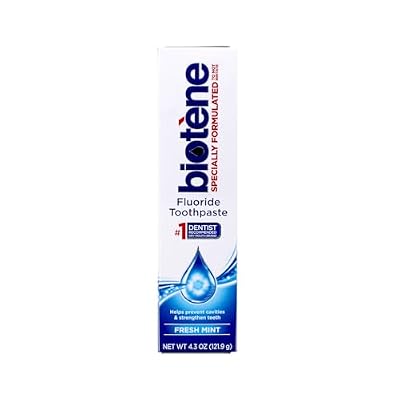 Biotene Fluoride Toothpaste Gentle Formula Fresh Mint, 4.3 Ounce (Pack of 2)