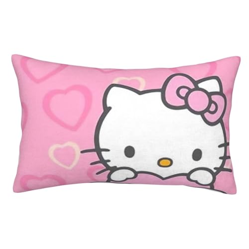 ハローキティ 枕カバー 両面 クッションカバーベッド用 抗菌防臭防ダニ 萌えグッズ背当て 35 Cm X 50 Cm