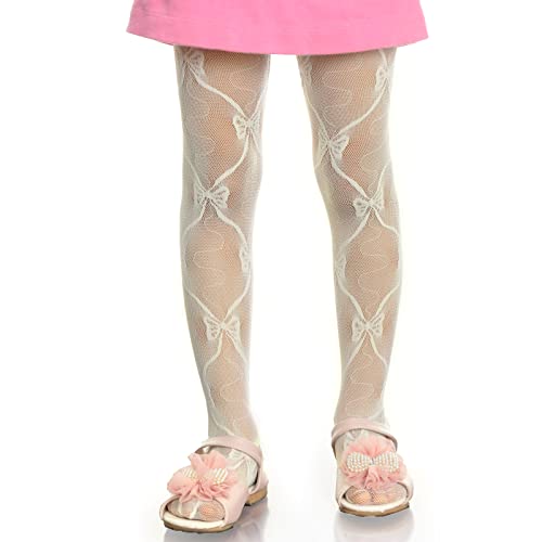 Angelina Girls Bow Tie Lace Pantyhose (6-Pack)3