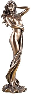 Unbekannt Female Nude Woman Lets Her Cloth Sink Slowly Down Figure Sculpture