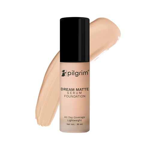 Pilgrim Medium Classic Nude Serum Liquid Foundation, Matte & Poreless,30 ml | Foundation for face make up infused |Water-Resistant,All Day Coverage|All Skin Types