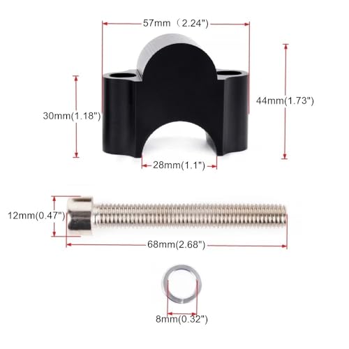 Manillar de barra elevadora moto aluminio 28mm elevadores universales 6