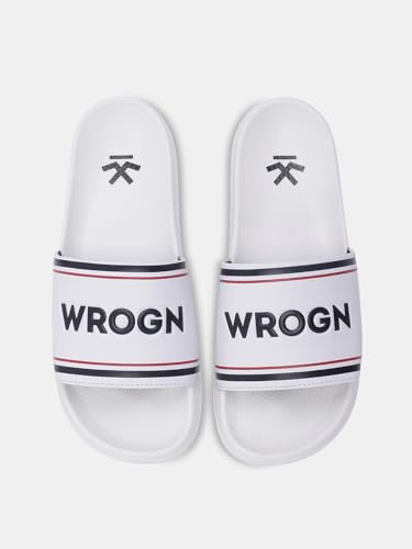 Image of WROGN Men's Anti-slip Sliders | Lightweight EVA Sole | Foam Padded Comfort